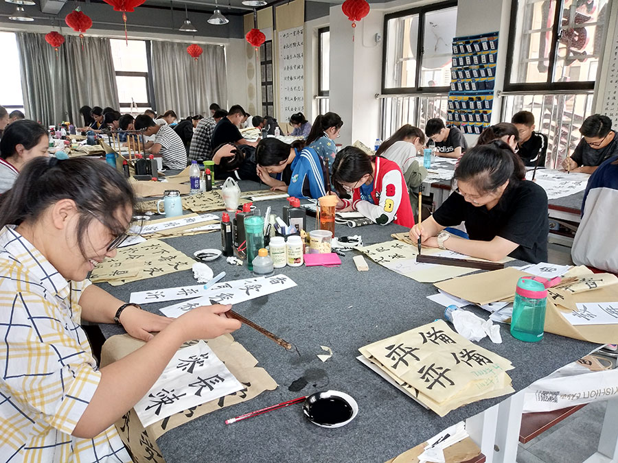 学习掠影,许昌兰亭书画院